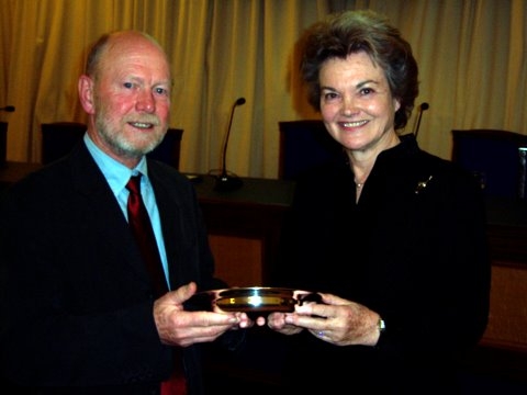 Professor Chris Code and the Duchess of Bedford
